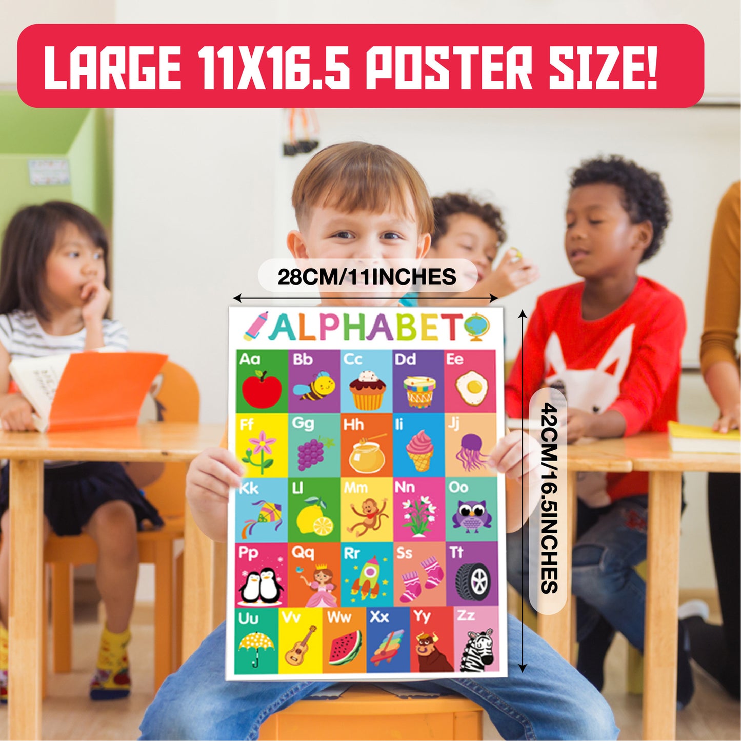 Educational Wall Posters for Kids — 18-Pack Learning Charts (ABCs, Numbers, Shapes & More)
