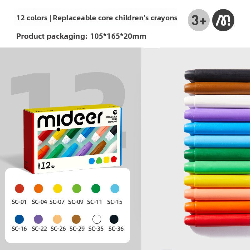 Washable Silky Crayons for Kids — Quick-Dry & Mess-Free (12 & 24 Count)
