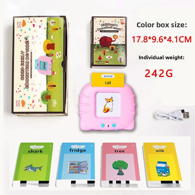Bilingual Talking Flash Card Machine — 112 Audio Cards for Preschool Learning (English & Spanish)