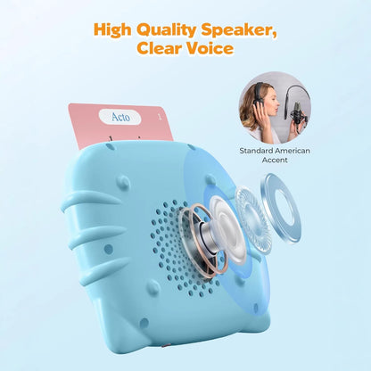 Bilingual Talking Flash Card Machine — 112 Audio Cards for Preschool Learning (English & Spanish)