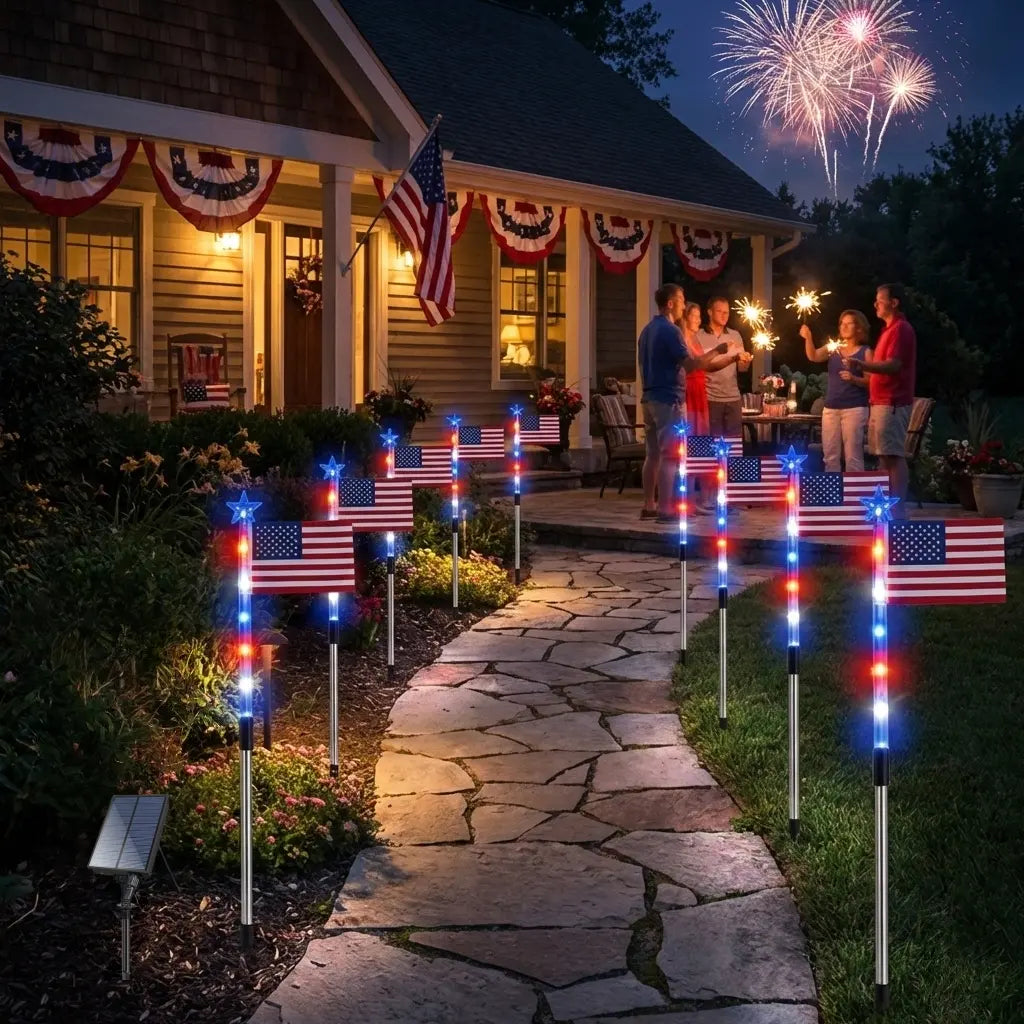 American Flag Solar Lights (8-Pack) — America 250 Edition
