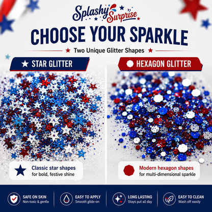 Fourth of July Glitter Stick