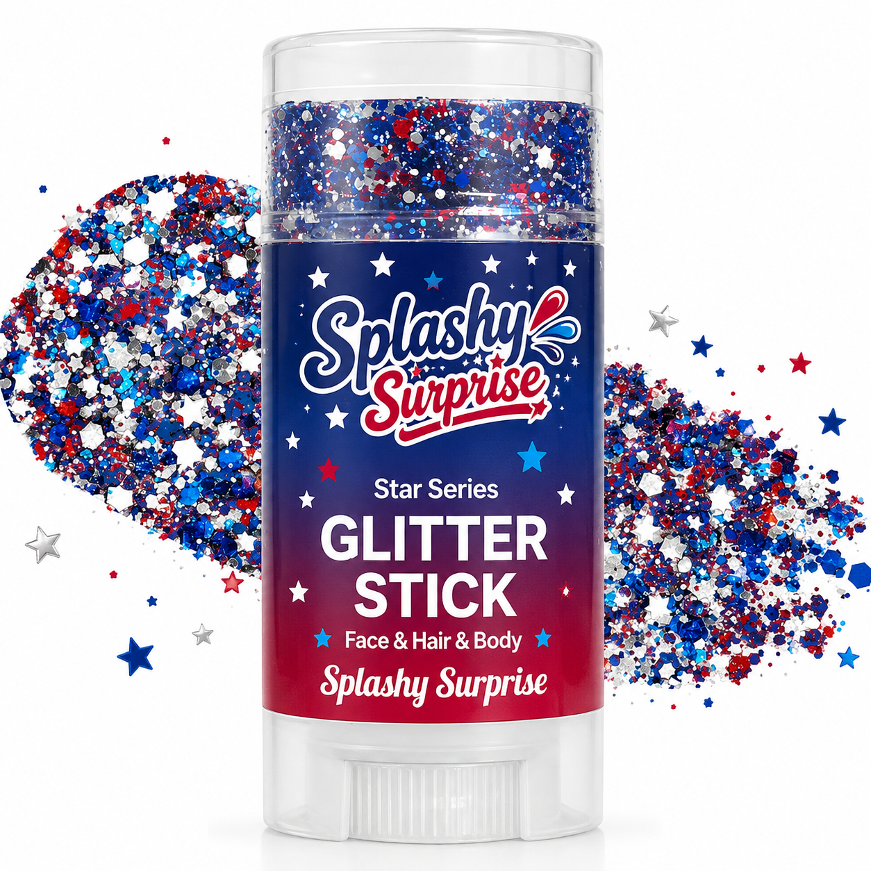 Fourth of July Glitter Stick