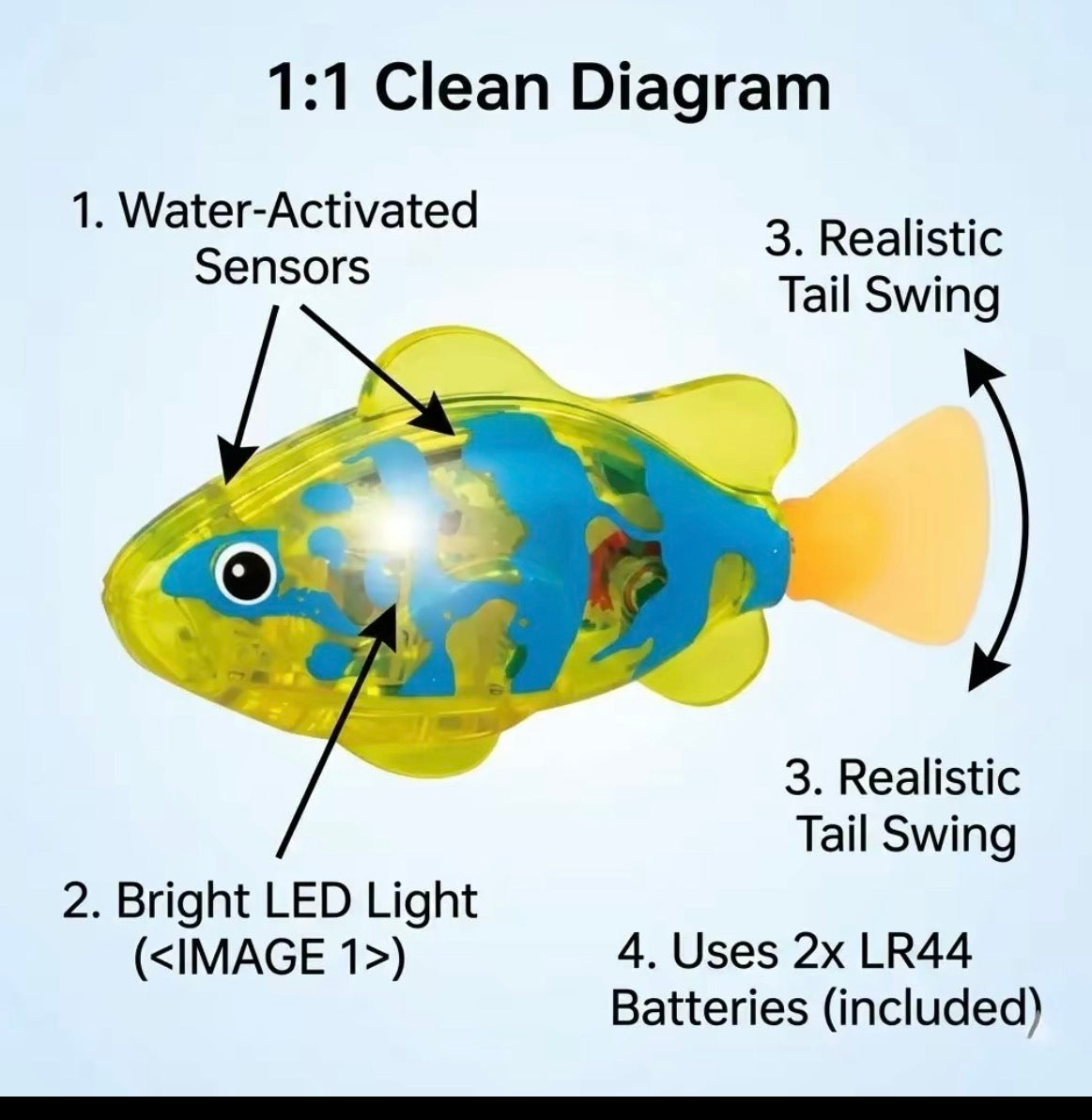 Magic fish ™ bath toys (buy four get four free)