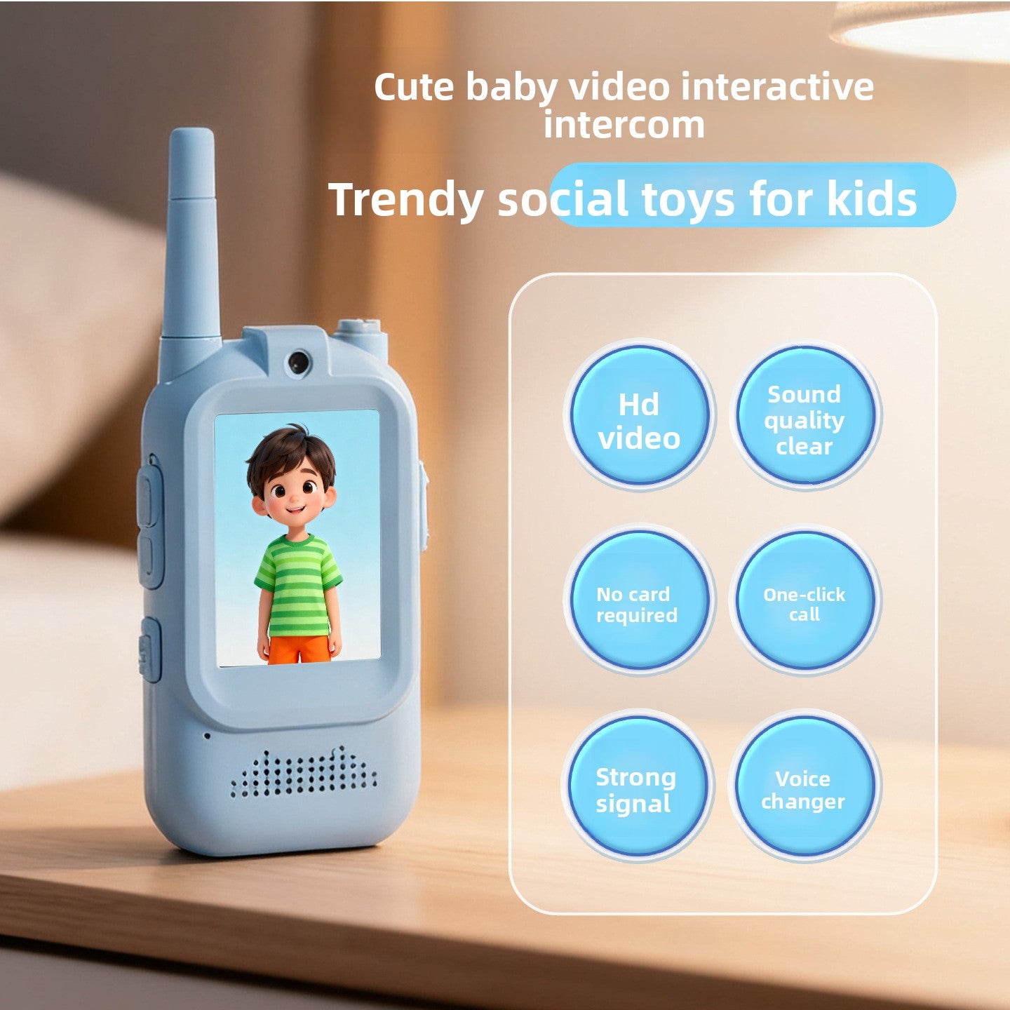 LumiTalk™ Video Walkie Talkie — 2-Pack Kids Intercom