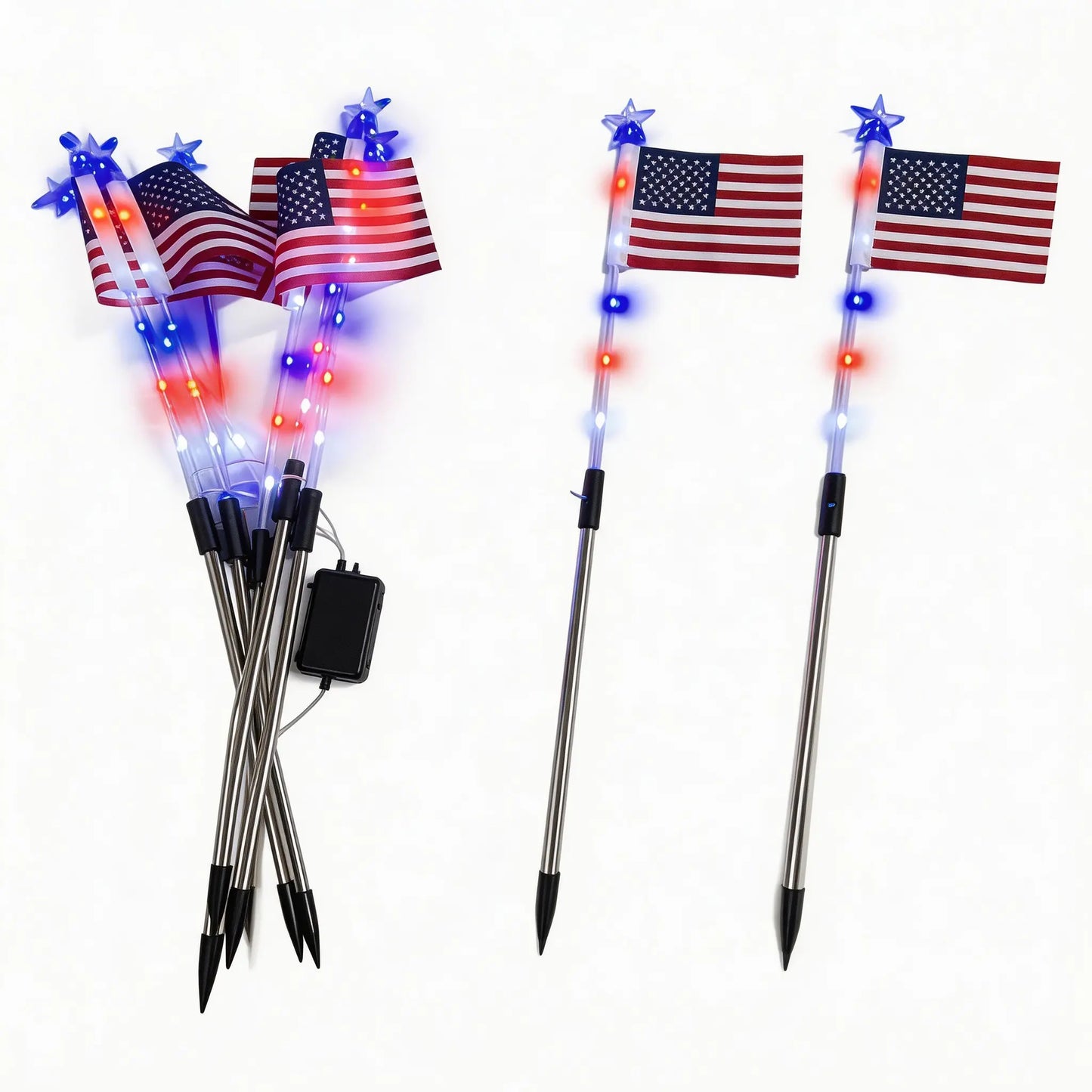 American Flag Solar Lights (8-Pack) — America 250 Edition