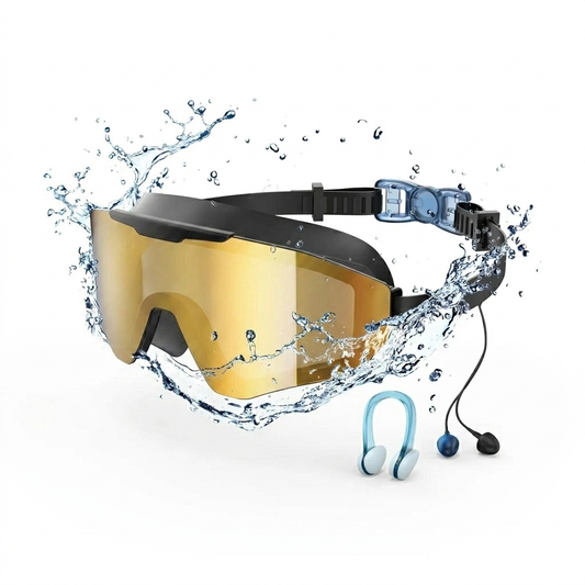 Anti-fog goggles for children - UV protection, full coverage lenses with waterproof earplugs and nose clips