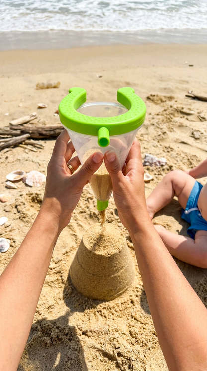 Hands-on demo of Castle Cones building perfect sand castle towers