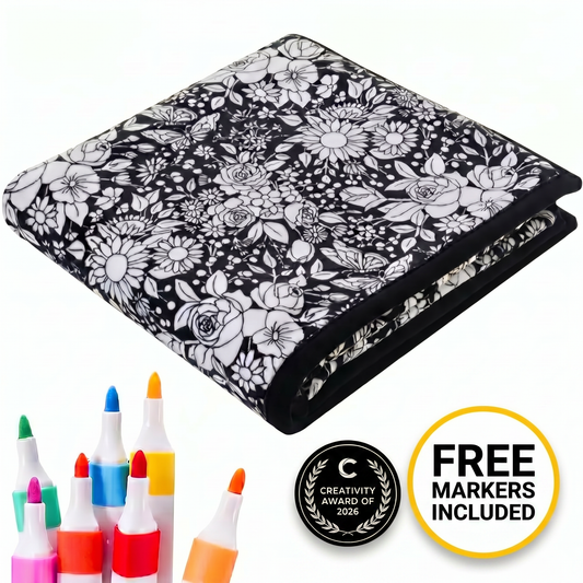 Giant Velvet Coloring Blanket — Free Washable Markers Included